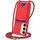 Per Samsung Galaxy S23 FE 5G Custodia per telefono in silicone liquido tinta unita con cordino (rosso) Per Samsung Galaxy S23 FE 5G Custodia per telefono in silicone liquido tinta unita con cordino (rosso)
