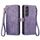 Per Sony Xperia 1 VI Custodia per cellulare in pelle con cerniera geometrica e fibbia laterale (viola) Per Sony Xperia 1 VI Custodia per cellulare in pelle con cerniera geometrica e fibbia laterale (viola)