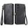 Custodia per telefono in pelle con fibbia laterale con cerniera geometrica per Sony Xperia 1 VI (nera) Custodia per telefono in pelle con fibbia laterale con cerniera geometrica per Sony Xperia 1 VI (nera)