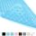 Tappetino da bagno antiscivolo Tappetini da bagno con taglio diamantato con fori di scarico e ventosa 53 x 53 cm (blu trasparente)
