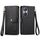 Custodia per telefono in pelle con cordino e cerniera Love per Honor Play 50 Plus (nera)