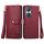 Custodia per telefono in pelle con cordino e cerniera per Honor Play 50 Plus Love (rossa) Custodia per telefono in pelle con cordino e cerniera per Honor Play 50 Plus Love (rossa)