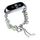 Per Xiaomi Mi Band 5/6 Cinturino per orologio in onice con perline di cristallo (argento + ciambella di giada) Per Xiaomi Mi Band 5/6 Cinturino per orologio in onice con perline di cristallo (argento + ciambella di giada)