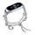 Per Xiaomi Mi Band 5 / 6 Cinturino per orologio in onice con perline di cristallo (argento + perla bianca) Per Xiaomi Mi Band 5 / 6 Cinturino per orologio in onice con perline di cristallo (argento + perla bianca)