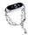 Per cinturino per orologio Xiaomi Mi Band 5/6 in onice con perline di cristallo (argento + perline di cristallo) Per cinturino per orologio Xiaomi Mi Band 5/6 in onice con perline di cristallo (argento + perline di cristallo)