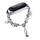 Per cinturino per orologio Xiaomi Mi Band 3/4 in onice con perline di cristallo (argento + farfalla) Per cinturino per orologio Xiaomi Mi Band 3/4 in onice con perline di cristallo (argento + farfalla)