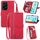 Custodia per telefono in pelle con cerniera fiore goffrato per Honor 200 Lite (rossa) Custodia per telefono in pelle con cerniera fiore goffrato per Honor 200 Lite (rossa)
