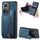 Custodia per telefono posteriore con cerniera in pelle retrò per Honor 50 (blu) Custodia per telefono posteriore con cerniera in pelle retrò per Honor 50 (blu)