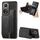 Custodia per cellulare posteriore con cerniera in pelle retrò per Honor 50 (nera) Custodia per cellulare posteriore con cerniera in pelle retrò per Honor 50 (nera)