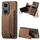 Custodia per telefono posteriore con cerniera in pelle retrò per Honor 50 SE (marrone) Custodia per telefono posteriore con cerniera in pelle retrò per Honor 50 SE (marrone)