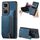 Custodia per telefono posteriore con cerniera in pelle retrò per Honor 50 SE (blu) Custodia per telefono posteriore con cerniera in pelle retrò per Honor 50 SE (blu)
