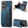 Custodia per telefono posteriore con cerniera in pelle retrò per Honor 80 Pro (blu) Custodia per telefono posteriore con cerniera in pelle retrò per Honor 80 Pro (blu)