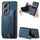 Custodia per telefono posteriore con cerniera in pelle retrò per Honor 90 Pro (blu) Custodia per telefono posteriore con cerniera in pelle retrò per Honor 90 Pro (blu)