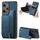 Custodia per telefono posteriore con cerniera in pelle retrò per Honor 100 Pro (blu) Custodia per telefono posteriore con cerniera in pelle retrò per Honor 100 Pro (blu)