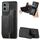 Custodia per telefono posteriore con cerniera in pelle retrò per Honor Play6C (nera) Custodia per telefono posteriore con cerniera in pelle retrò per Honor Play6C (nera)