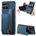 Custodia per telefono posteriore con cerniera in pelle retrò per Honor X6a (blu) Custodia per telefono posteriore con cerniera in pelle retrò per Honor X6a (blu)