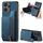 Custodia per telefono posteriore con cerniera in pelle retrò per Honor X7a (blu) Custodia per telefono posteriore con cerniera in pelle retrò per Honor X7a (blu)