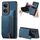 Custodia per telefono posteriore con cerniera in pelle retrò per Honor X7 (blu) Custodia per telefono posteriore con cerniera in pelle retrò per Honor X7 (blu)