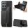 Custodia per telefono posteriore con cerniera in pelle retrò per Honor X8 5G (nera) Custodia per telefono posteriore con cerniera in pelle retrò per Honor X8 5G (nera)