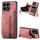 Custodia per telefono posteriore con cerniera in pelle retrò per Honor X8a (rosa) Custodia per telefono posteriore con cerniera in pelle retrò per Honor X8a (rosa)