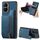 Custodia per telefono posteriore con cerniera in pelle retrò per Honor X40i (blu) Custodia per telefono posteriore con cerniera in pelle retrò per Honor X40i (blu)