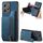 Per Honor X50i+ Custodia per telefono con cerniera in pelle retrò (blu)
