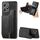 Custodia per telefono posteriore con cerniera in pelle retrò per Honor X50i+ (nera) Custodia per telefono posteriore con cerniera in pelle retrò per Honor X50i+ (nera)