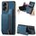 Custodia per telefono posteriore con cerniera in pelle retrò per Honor X50i / 90 Lite (blu) Custodia per telefono posteriore con cerniera in pelle retrò per Honor X50i / 90 Lite (blu)