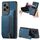Custodia per telefono posteriore con cerniera in pelle retrò per Honor 200 Lite (blu) Custodia per telefono posteriore con cerniera in pelle retrò per Honor 200 Lite (blu)