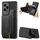 Custodia per telefono posteriore con cerniera in pelle retrò per Honor 200 Lite (nera) Custodia per telefono posteriore con cerniera in pelle retrò per Honor 200 Lite (nera)