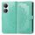 Custodia per telefono in pelle con motivo floreale in rilievo IDN per vivo Y100 (verde) Custodia per telefono in pelle con motivo floreale in rilievo IDN per vivo Y100 (verde)