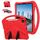 Per iPad Air 13 2024 Custodia tablet antiurto EVA con supporto (rosso)