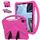 Per iPad Pro 12.9 2018-2023 Custodia tablet antiurto EVA con supporto (rosa rosso) Per iPad Pro 12.9 2018-2023 Custodia tablet antiurto EVA con supporto (rosa rosso)