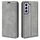 Per Samsung Galaxy S23 5G Custodia in pelle con ventosa magnetica retro-pelle (grigio) Per Samsung Galaxy S23 5G Custodia in pelle con ventosa magnetica retro-pelle (grigio)