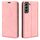 Per Samsung Galaxy S23+ 5G Custodia in pelle con ventosa magnetica retro-pelle (rosa) Per Samsung Galaxy S23+ 5G Custodia in pelle con ventosa magnetica retro-pelle (rosa)