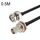 BNC femmina con cerchio impermeabile a BNC maschio RG58 cavo adattatore coassiale, lunghezza cavo: 0,5 m