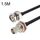 BNC femmina con cerchio impermeabile a BNC maschio RG58 cavo adattatore coassiale, lunghezza cavo: 1,5 m BNC femmina con cerchio impermeabile a BNC maschio RG58 cavo adattatore coassiale, lunghezza cavo: 1,5 m