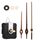 Kit di riparazione del quadrante dell'orologio al quarzo Parti dell'orologio da parete fai-da-te, specifiche: movimento + ago di legno S03