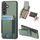 Custodia per telefono con supporto a portafoglio verticale in fibra di carbonio per Samsung Galaxy S24 5G (verde) Custodia per telefono con supporto a portafoglio verticale in fibra di carbonio per Samsung Galaxy S24 5G (verde)