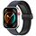 Per Huawei Watch Fit 3 cinturino in pelle con fibbia pieghevole in silicone (blu scuro)