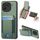 Per vivo iQOO 12 Custodia per telefono con supporto a portafoglio verticale in fibra di carbonio (verde) Per vivo iQOO 12 Custodia per telefono con supporto a portafoglio verticale in fibra di carbonio (verde)