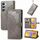 Custodia per telefono in pelle goffrata con fiori mandala per vivo V40 SE (grigio) Custodia per telefono in pelle goffrata con fiori mandala per vivo V40 SE (grigio)