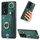 Per Honor X7b Custodia per telefono con sacchetto per carte ad anello retrò con sensazione di pelle e anello per appendere (verde) Per Honor X7b Custodia per telefono con sacchetto per carte ad anello retrò con sensazione di pelle e anello per appendere (verde)