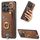 Per Honor X8b Custodia per telefono con borsa per carte ad anello retrò con sensazione di pelle e anello per appendere (marrone) Per Honor X8b Custodia per telefono con borsa per carte ad anello retrò con sensazione di pelle e anello per appendere (marrone)