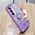 Per OPPO Reno 12 Pro Global Gradient Glitter Immortal Flower Ring Custodia per telefono all-inclusive (viola)