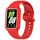 Per Huawei Band 8 NFC cinturino in silicone integrato con cornice bicolore (rosso)