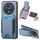 Per Honor Magic5 Pro Custodia per telefono con supporto a portafoglio verticale in fibra di carbonio (blu) Per Honor Magic5 Pro Custodia per telefono con supporto a portafoglio verticale in fibra di carbonio (blu)