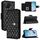 Custodia per cellulare in pelle con texture rombica per Asus ROG Phone 8 con cordino (nera) Custodia per cellulare in pelle con texture rombica per Asus ROG Phone 8 con cordino (nera)