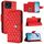 Custodia per cellulare in pelle con texture ultra rombica per Asus Zenfone 11 con cordino (rosso) Custodia per cellulare in pelle con texture ultra rombica per Asus Zenfone 11 con cordino (rosso)