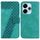 Per Xiaomi Redmi 13 4G Custodia per telefono in pelle goffrata a forma di sette (verde) Per Xiaomi Redmi 13 4G Custodia per telefono in pelle goffrata a forma di sette (verde)